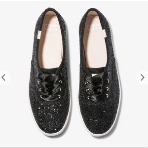 KATE SPADE for KEDS Black Glitter Shoes